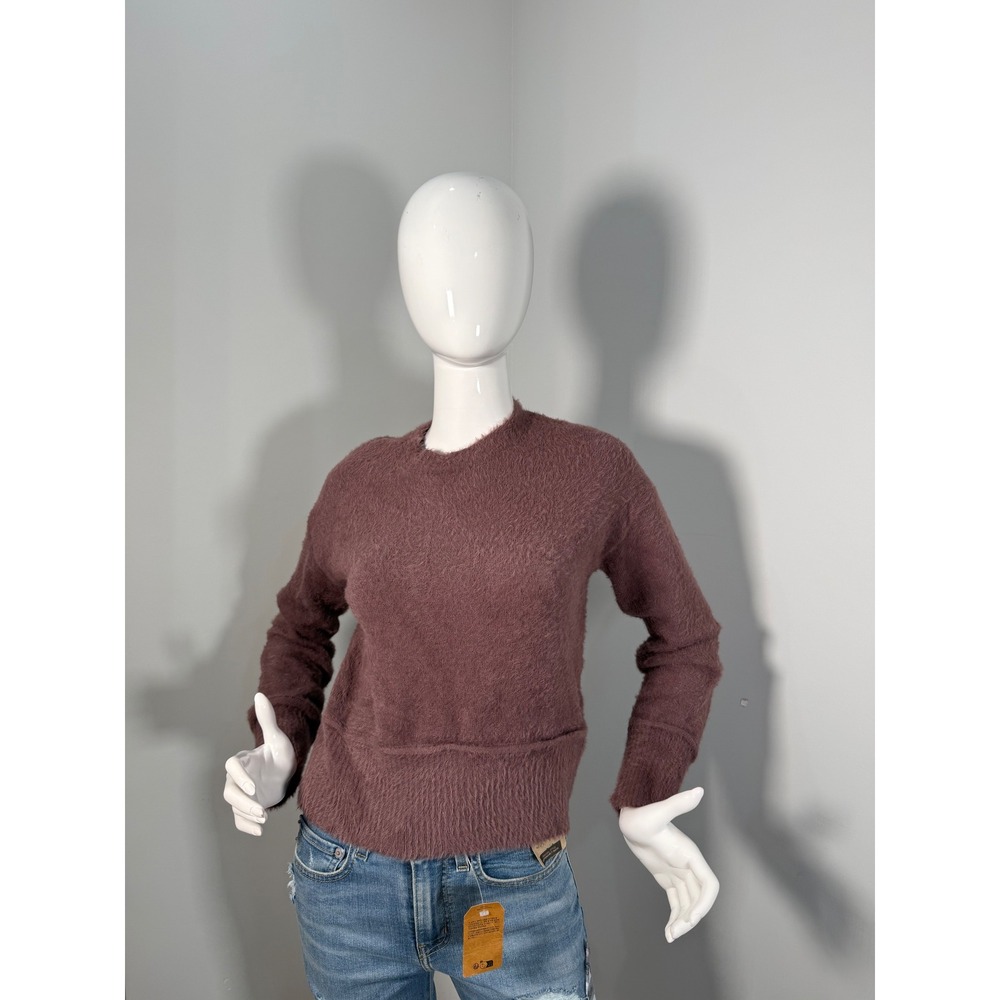 HIPPIC ROSE JUNIORS' COZY DROP-SHOULDER EYELASH‎ LUREX CREWNECK SWEATER XS - Picture 4 of 10